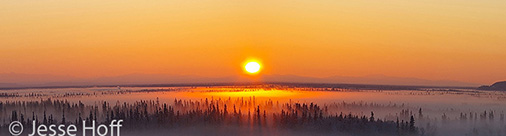 Sunset on the Ice Fog